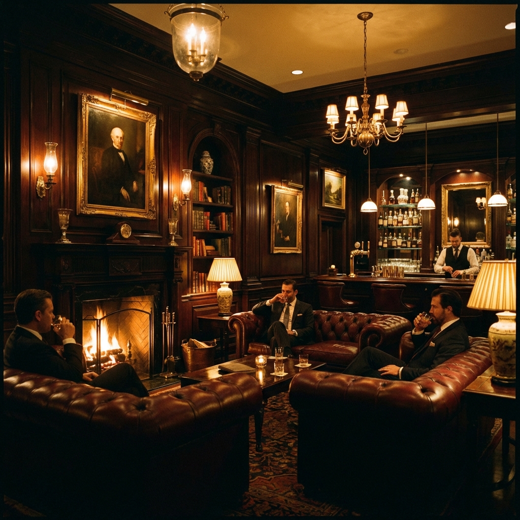 Lounge exclusivo de KingsMan Barber Club